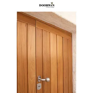 Porte in legno personalizzate inclinabili e girevoli in stile americano design a doppia porta in legno porte di sicurezza ingresso per case