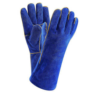 ถุงมือทำงานเพื่อความปลอดภัยสำหรับผู้ใหญ่ถุงมือเชื่อมหนังวัวแยกพิมพ์โลโก้ได้ตามต้องการ - Product Image 4