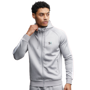 Sudadera con capucha de algodón y cremallera para hombre, prenda deportiva con estampado de diseñador profesional y polar, venta al por mayor - Product Image 5