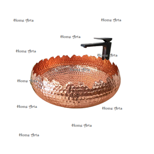 Lavabo de baño de cobre de diseño simple con calidad exclusiva para hoteles, lavabo para baño, utensilios de cocina. - Product Image 5