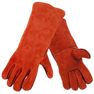 ถุงมือทำงานเพื่อความปลอดภัยสำหรับผู้ใหญ่ถุงมือเชื่อมหนังวัวแยกพิมพ์โลโก้ได้ตามต้องการ - Product Image 5