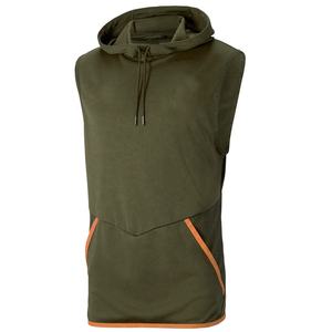 Sudadera de algodón con capucha para niño, jersey de corte ajustado sin mangas liso de lana - Product Image 5