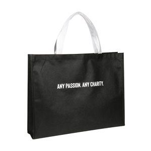 Bolsas grandes de pp laminadas de color negro, ecológicas, reutilizables, para compras, con logotipo - Product Image 1