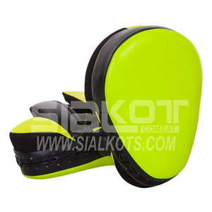 Custom Design Printed boxing focus pads target Leather Curved punch Pads focus Mitts - Product Image 1