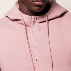 Personalizado Nuevo Diseño Bloque de color Contraste Hombres Sudaderas con capucha Media cremallera Sudadera - Product Image 2