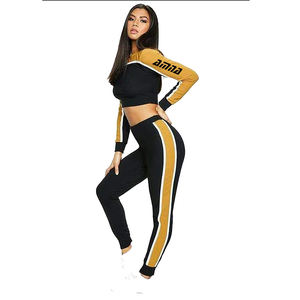 Chándal cómodo con cuello redondo para mujer, chándal de manga larga, nuevo estilo, 2020 - Product Image 4