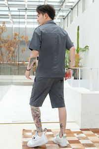 2021 new design men <b>short</b> <b>sleeve</b> sportsuits 2 piece sets for men's summer sportswear - Product Image 6