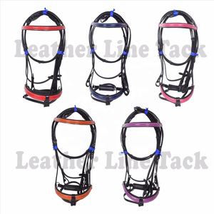 Hot Selling Durable Horse <b>Bridle</b> Set Colorful Patent Leather Noseband & Brow Band Black Leather Build Horse Attachment - Product Image 2
