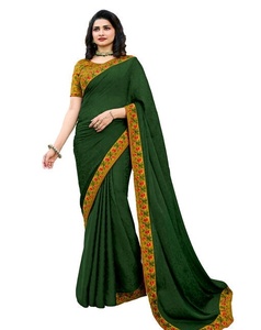 Nouveau magnifique Look réception porter Dola soie broderie travail Saree avec chemisier pièce Inain femmes portent Sari bas prix en gros - Product Image 1