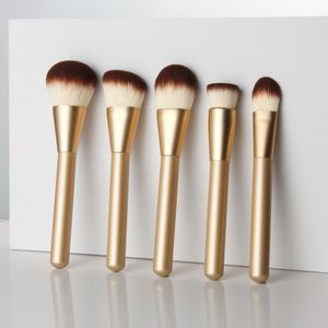 Vonira Handcrafted 11 vestito di Un Pezzo D'oro Spazzola Professionale di Trucco Set con la Fondazione di Polvere Minerale Occhio <span class=keywords><strong>Viso</strong></span> <span class=keywords><strong>Make</strong></span> <span class=keywords><strong>Up</strong></span> Spazzole Custom - Product Image 3