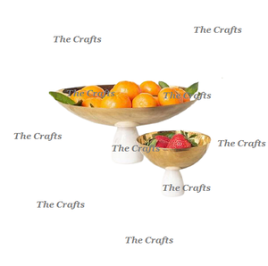 Frutero de Acero Inoxidable y Latón con Forma Redonda de Primera Calidad, Frutero Decorativo al por Mayor - Product Image 3