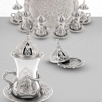 Juego de 6 tazas de café turcas al por mayor, juego de té árabe griego otomano Anatolia, tazas de café Espresso de cobre, juegos de regalo islámico, Amazon FBA