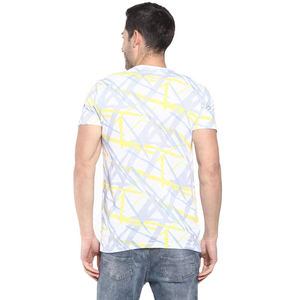 Camiseta ajustada de manga corta con cuello redondo para hombre de alta calidad con diseño de logotipo personalizado, ropa de calle por sublimación - Product Image 2