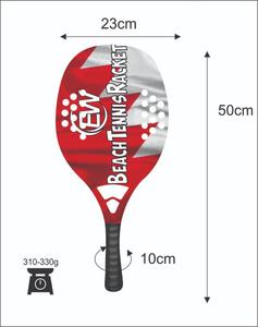 Raquettes de beach tennis sur mesure pour padel/spaddle, poignée en fibre de carbone, face de 22 mm, poids 320-340 g, logos et couleurs personnalisés - Product Image 3