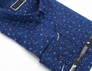 Wholesale Slim Fit Floral Poplin Printed <b>Shirts</b> <b>Men</b> <b>Long</b> <b>Sleeve</b> Breathable Eco-Friendly Made in Turkey - Product Image 2