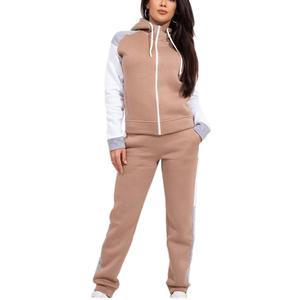 Vêtements de sport pour femme, tendance et décontractés, avec fermeture éclair, cordon de serrage, couleur noire, avec grande poche, pour activités de plein air - Product Image 1