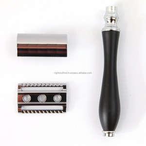 Double <b>Edge</b> Safety Razor Gunmetal Stainless Barber Salon Handle Shaver Long Handle Shaving Styling Beard Double <b>Edge</b> Safety - Product Image 2