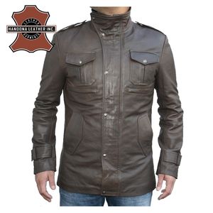 Cuir véritable Hommes & Femmes en peau de mouton Moyen Grand X-Large hommes Vestes Hiver Veste en cuir véritable pour hommes - Product Image 5