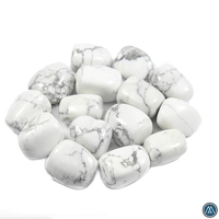 Nouvelle Pierre Roulée de Howlite de Haute Qualité, Sculptée Style Amour, Pierre Gemme de Guérison pour la Terre et la Méditation