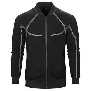 Trajes con logotipo personalizado para hombre, sudaderas ajustadas con cremallera, ropa deportiva para correr y gimnasio - Product Image 2