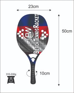 Raquetas de Tenis Playa y Pádel Personalizadas, de Fibra de Carbono y Vidrio, Peso 310-330g, Longitud 50cm, Combinaciones de Colores y Logotipos - Product Image 4