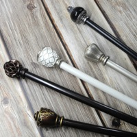 Ensemble de tringle à rideau en métal pour fenêtre avec accessoires, en fer, design contemporain