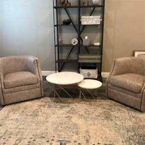 Mesa de centro decorativa de Metal con diseño de hojas, espejo superior - Product Image 3