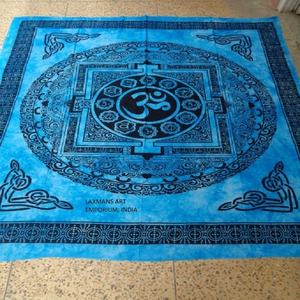 Diseño de algodón de color sólido tibetano Om Mandala impreso doble tamaño sábanas tapices de pared tapiz al por mayor de La India - Product Image 2