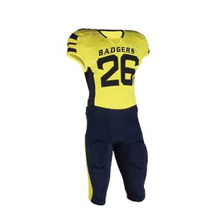 Le football américain professionnel grande taille de l'usine OEM porte des maillots de fitness respirants ensemble d'uniformes en gros - Product Image 1