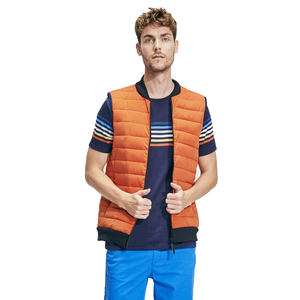 Veste matelassée sans manches XL pour hommes légers et respirants rembourrage en coton imperméable à l'eau fermeture éclair tissu imprimé décontracté grande taille - Product Image 2