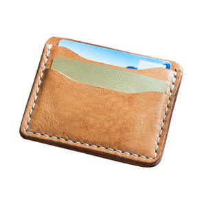 Porte-cartes RFID en cuir véritable décontracté pour hommes et femmes, durable avec fermeture à glissière et deux poignées/sangles de couleur bleue - Product Image 6