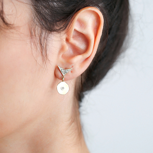 Pendientes minimalistas de Plata de Ley 925 hechos a mano para mujer, joyería - Product Image 1