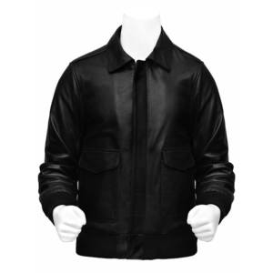 นักบินสไตล์นักบินราคาต่ำสะดวกสบายอบอุ่น OEM ภายในอเมริกันธงที่กำหนดเองทำด้วยมือเสื้อหนังสำหรับผู้ชาย - Product Image 3