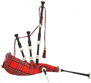 Mini Scottish Hoàng Gia Stewart tartan bagpipe bền Pháp sừng nhạc cụ trong Gỗ hồng sắc đen và vật liệu hickory - Product Image 5