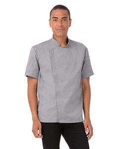 Uniforme de chef con botones para hotel, abrigo de chef de media manga - Product Image 1