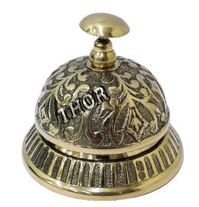 Round Table Bell Solid Antique Brass <b>Desk</b> of Office Bell Brass Polished Functional School Bell Decor - Product Image 4