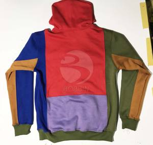 Sudadera con capucha personalizada para hombre, 3 paneles, bordado, tela de algodón cómoda de alta calidad, sudaderas con Panel con bordado de sarga - Product Image 4