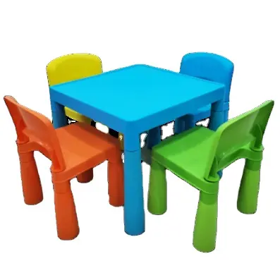 HOT Mengekspor Produk Anak-anak Meja dan Kursi Set 1 Meja 4 Kursi