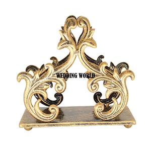 Porte-serviettes en métal doré de grande taille, distributeur de mouchoirs de Table de grande taille, design Unique, porte-serviettes traditionnel Vintage - Product Image 1