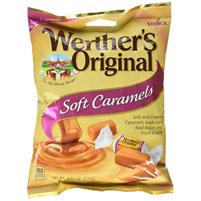 WERTHER'S orijinal yumuşak karamel 4.51oz (1-çanta)