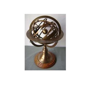 Armillary ทองเหลืองโบราณชุดตกแต่ง3ชิ้นอาร์มารี่ทองเหลืองทะเล - Product Image 1