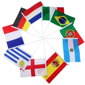 Drapeau de l'équipe de Football anglais, top 32 drapeaux de pays, string drapeau de l'équipe de football mini drapeaux à main