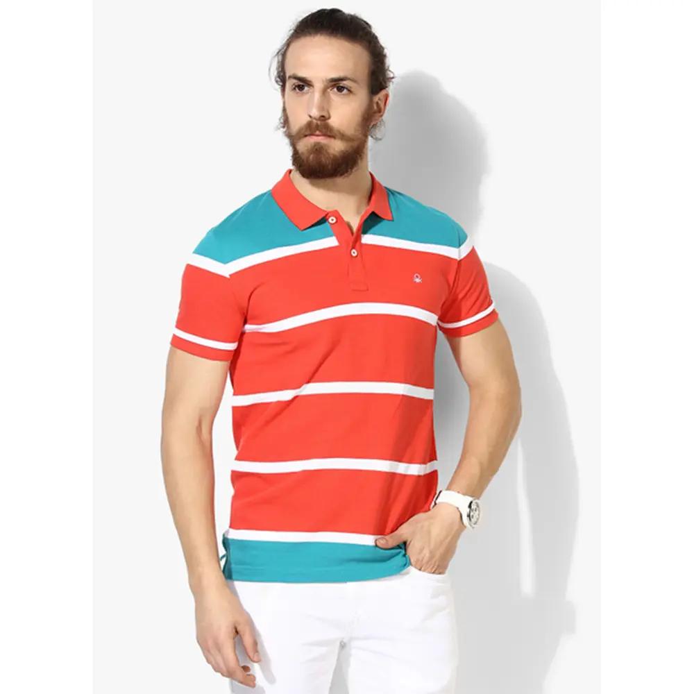 T-shirt de polo décontracté pour hommes, vêtement coloré avec logo brodé, 2021