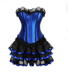 Sexy dentelle jupe fendue corps costume corset - Product Image 3