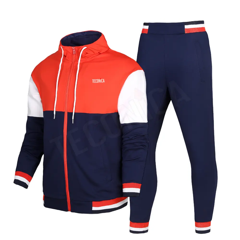 Hochwertiger 2024 Stylish Running Sport Herren Trainings anzug mit Reiß verschluss vorne in verschiedenen Farben