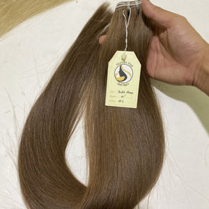 Cheveux vierges bruns alignés sur les cuticules, lisses comme des baguettes, cheveux humains du Vietnam, couleurs de mèches, extensions de cheveux et tissage, vente en gros - Product Image 2