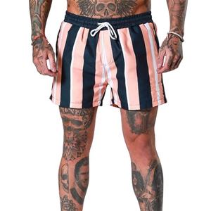 กางเกงขาสั้นแนวสตรีทฮิปฮอปลำลองคุณภาพสูงสำหรับผู้ชายพิมพ์โลโก้ตามสั่งระบายอากาศได้เอวยางยืดปักตกแต่ง - Product Image 5