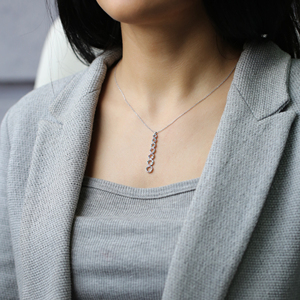 Colgante de plata de ley 925 con forma redonda para mujer, Colgante de Piedra mixta, joyería hecha a mano al por mayor - Product Image 2