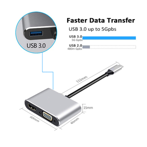 Mẫu miễn phí Loại C để HDTV 4k Adapter 1080P VGA âm thanh video chuyển đổi PD 87W nhanh chóng sạc Adapter Dongle <span class=keywords><strong>Dock</strong></span> cáp cho MacBook - Product Image 5