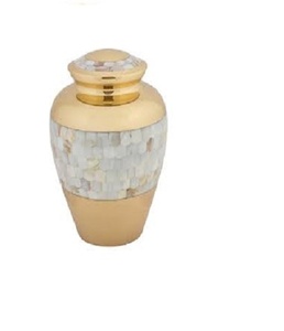 Urna de cremación funeraria de latón para cenizas, urna de cremación funeraria de latón para cenizas de personas, apta para el cementerio, compatible con restos de personas adultas - Product Image 6